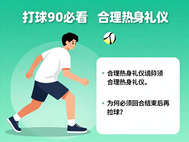 打球必看，合理热身礼仪，为何必须回合结束后再捡球？