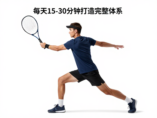 网球核心力量训练，侧向滑步接转体，每天15-30分钟打造完整体系