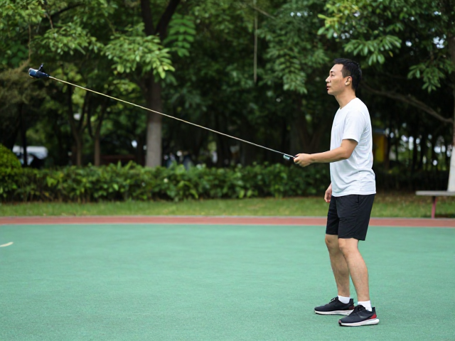 单人发球神器，弹力绳居家简易练习，解锁公园实战训练法