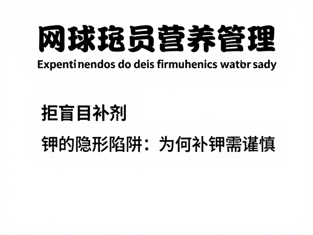 钾的隐形陷阱:为何补钾需谨慎