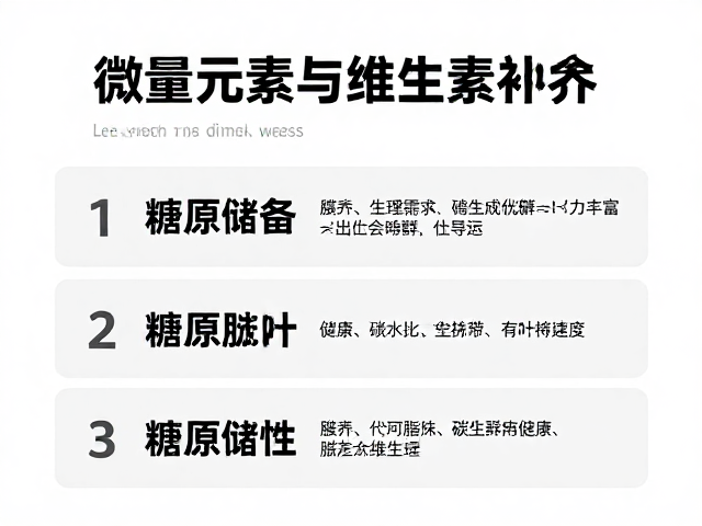 糖原储备的生理需求与碳水化合物摄入策略