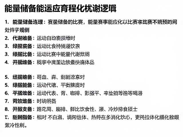 连续多场赛事能量储备，提前适应比赛饮食的科学规划