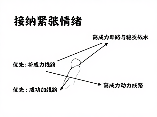 接纳紧张情绪，优先选择高成功率线路与稳妥战术