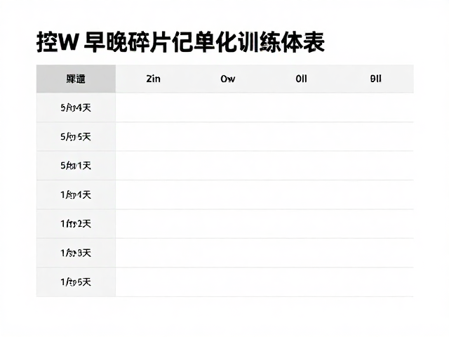 早晚碎片化居家挥拍训练，充分热身拉伸单人练习时间表