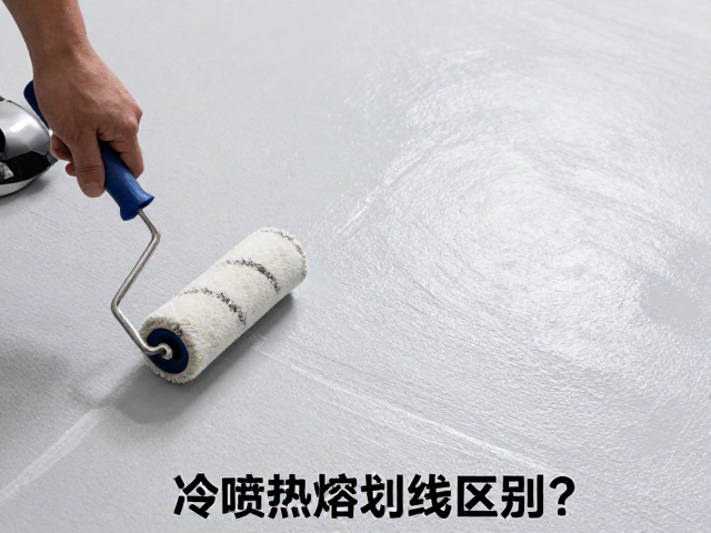 冷喷热熔划线区别，漆面脱落怎么办？滚筒刷施工全解析