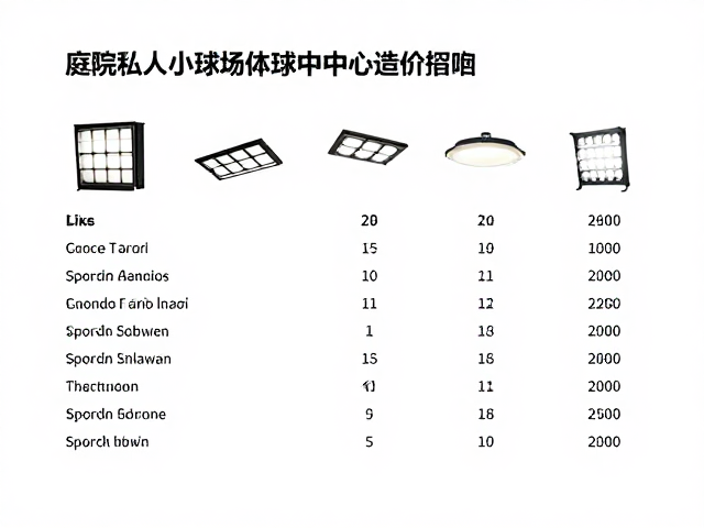 灯具数量对体育中心造价的影响