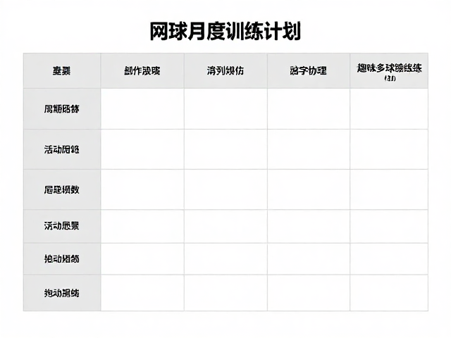 网球月度训练计划，动作纠错与趣味多球练习指南