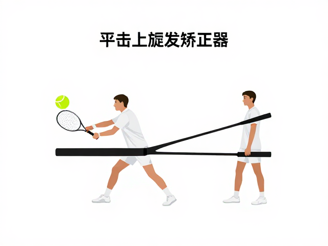 网球初学者必看，平击上旋切削发球矫正器，尼龙绑带动作拆解