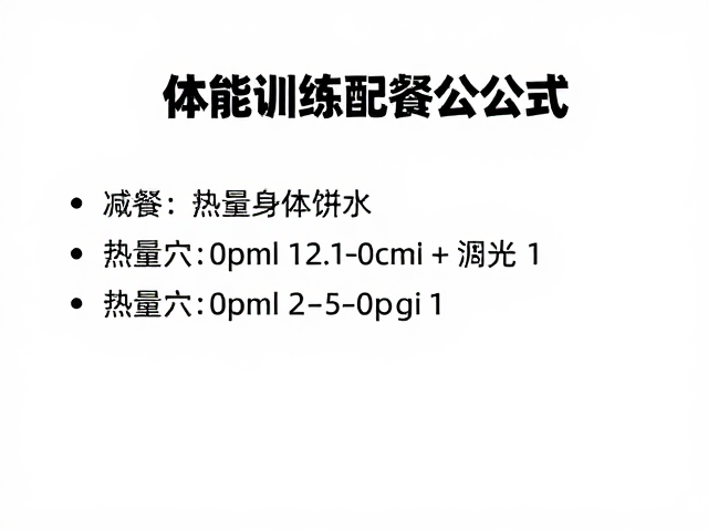 体能训练配餐公式，控制总热量与少量多次饮水的均衡饮食指南