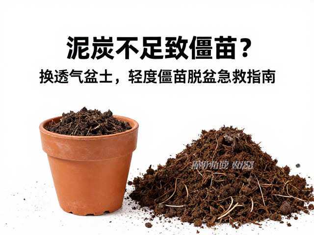 泥炭不足致僵苗？换透气盆，改良土，轻度僵苗脱盆急救指南