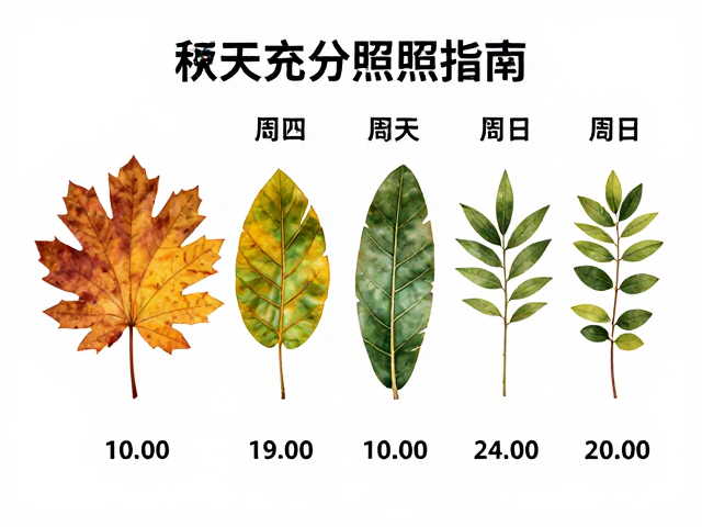 不同植物类型的每日适宜光照时长