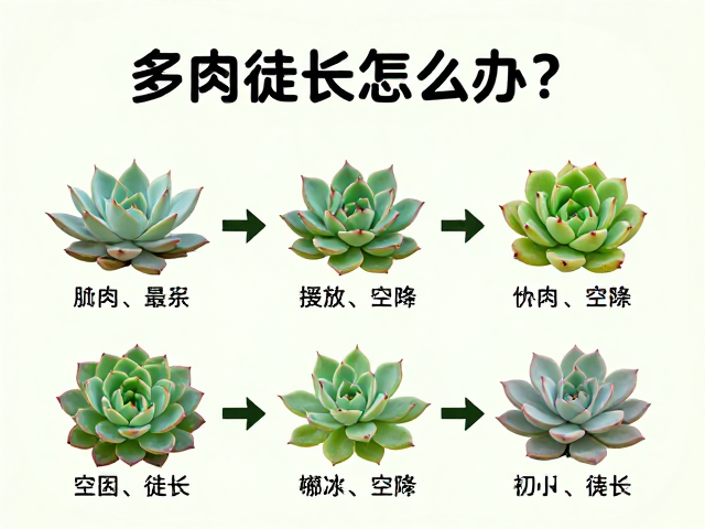多肉徒长怎么办？不同品种出状态最佳环境与摆放空隙指南