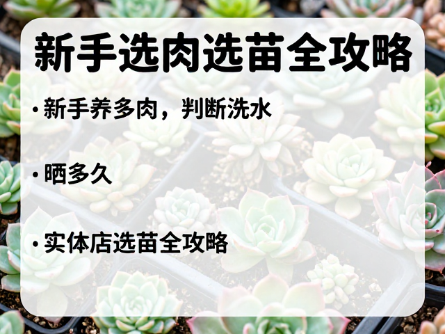 实体店选苗技巧与避坑指南