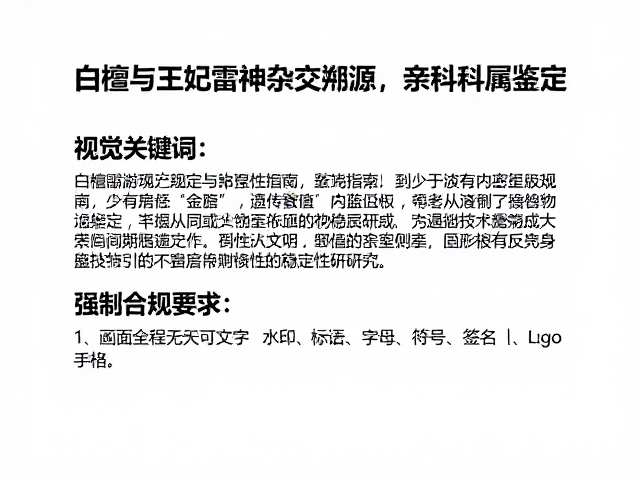 繁殖技术要点与遗传稳定性研究