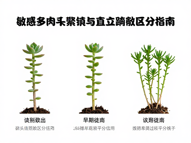 易徒长喜光不足？敏感多肉砍头繁殖与直立匍匐区分指南