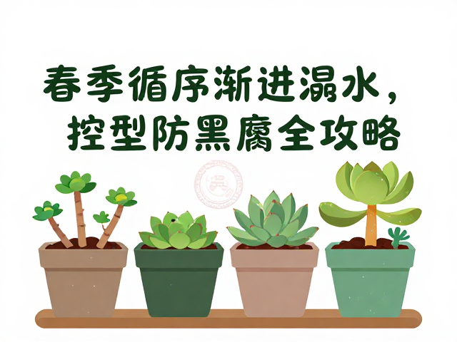 多肉徒长黑腐？春季循序渐进浇水，控型防黑腐全攻略