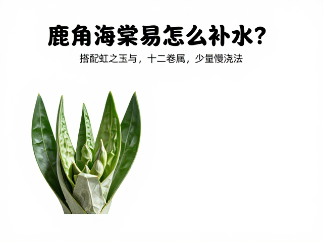 鹿角海棠易皱怎么补水？搭配虹之玉与十二卷属的少量慢浇法