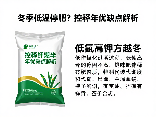 冬季低温停肥？控释肥长效半年优缺点解析，低氮高钾配方助越冬