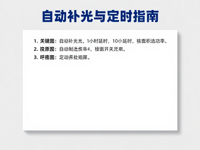 自动开关与定时养护的执行规范