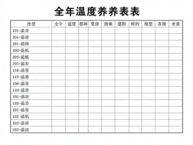 全年温度养护表，适度温差控型，夏季遮阳降温指南