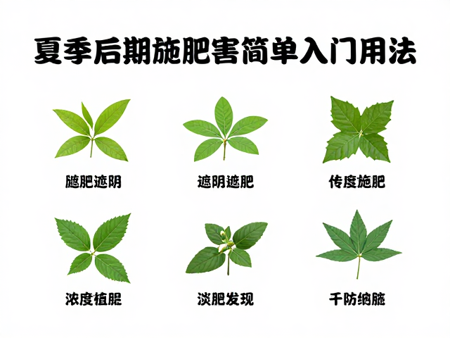 夏季施肥的时机与浓度控制