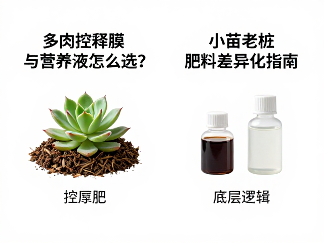 多肉控释膜与营养液怎么选？小苗老桩肥料差异化指南