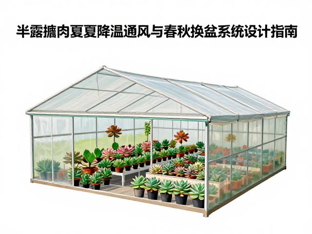 半露养大棚多肉度夏降温通风与春秋换盆系统设计指南