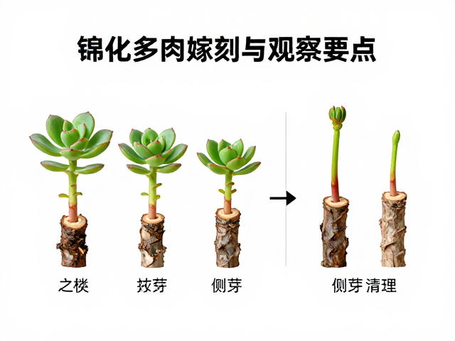 成活后的生长状态识别与砧木侧芽清理