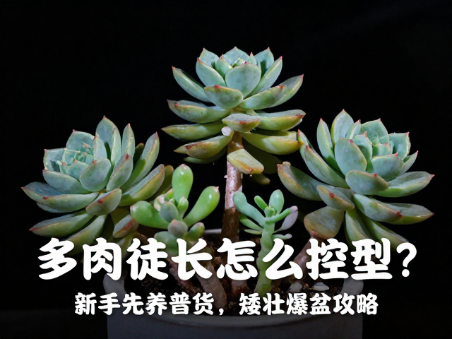 多肉徒长怎么控型？夜间低温，新手先养普货，矮壮爆盆攻略