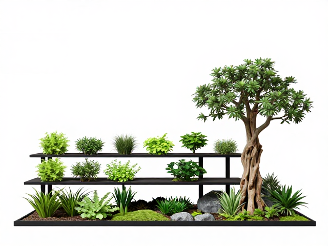 户外老桩的形态展示与环境适应