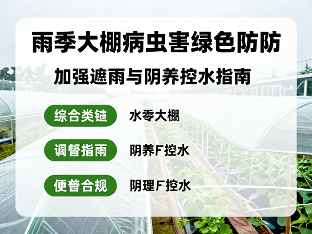 雨季大棚病虫害绿色预防，加强遮雨与阴养控水指南