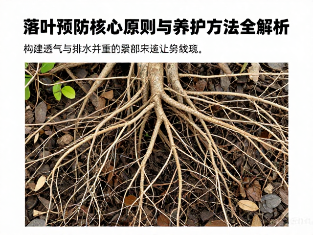 落叶预防核心原则:构建透气与排水并重的根域环境