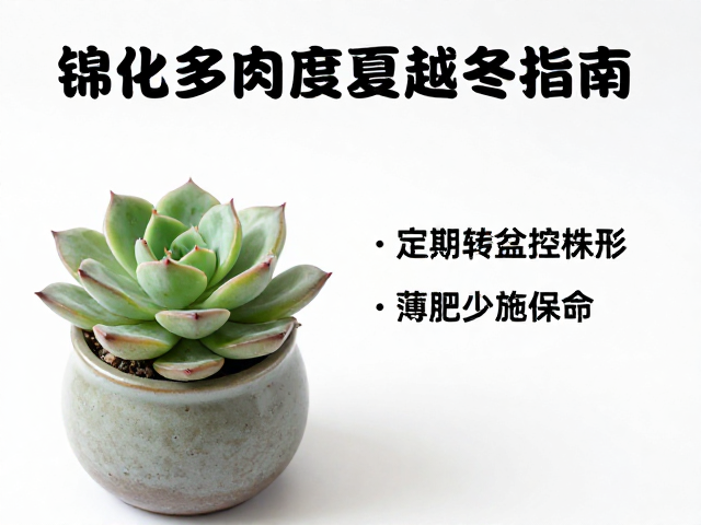 锦化多肉度夏越冬指南，定期转盆控株形，薄肥少施保命