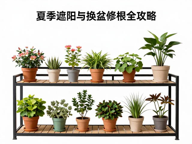 阳台花架多层造景，夏季遮阴与换盆修根全攻略