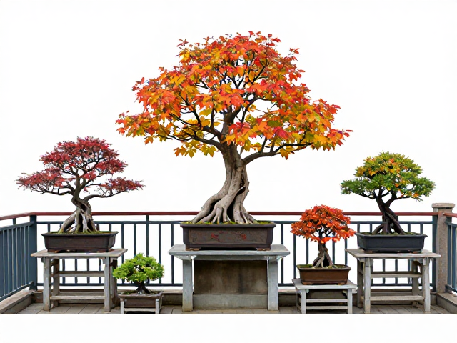 阳台老桩造景，不同位置布局，秋季上色养肥指南，打造户外展示级景观