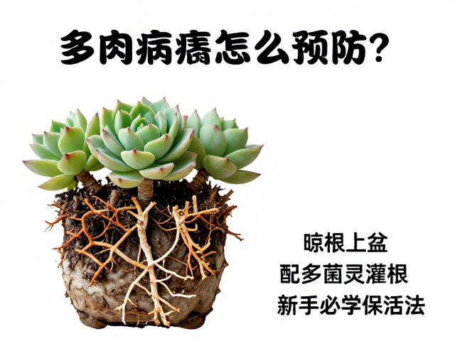 多肉病害怎么预防？晾根上盆配多菌灵灌根，新手必学保活法