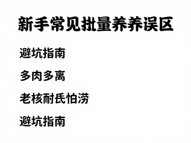 避坑指南:新手常见的养护误区
