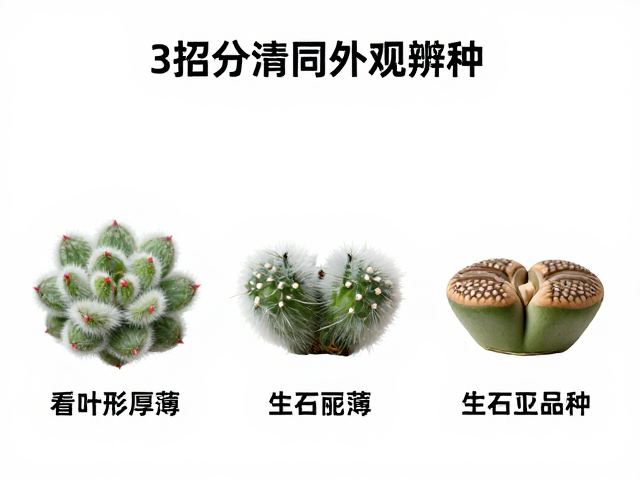 多肉长绒毛还易混淆？看叶形厚薄，3招分清同外观品种