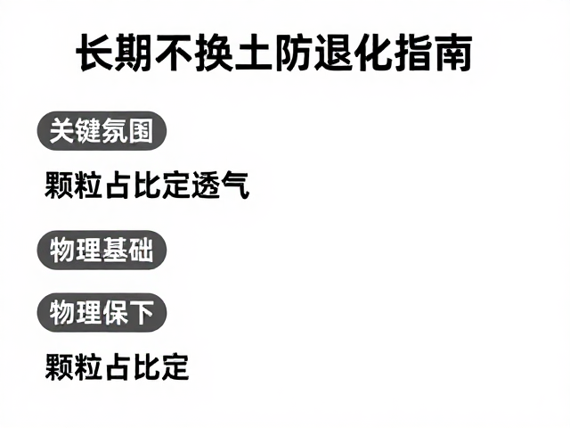 颗粒占比定透气，幼苗兼顾保水，长期不换土防退化指南