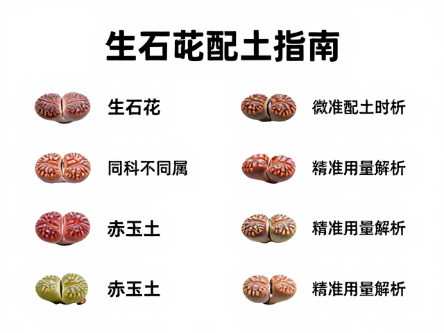 生石花配土指南，同科不同属微调配土对照表，赤玉土精准用量解析
