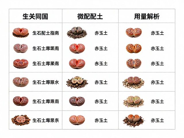 同科不同属微调配土对照表