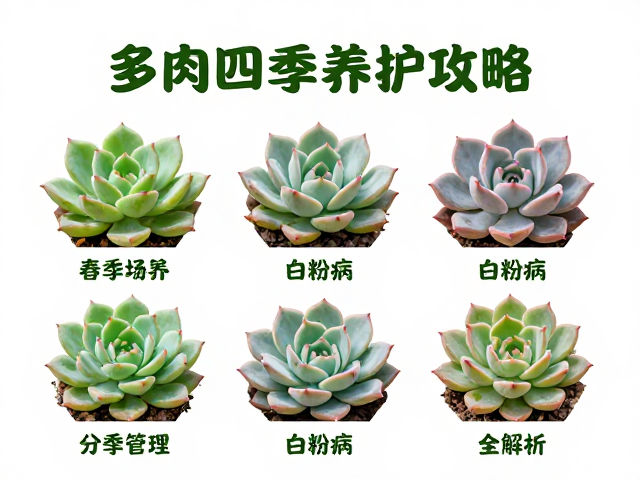 多肉四季养护攻略，分季场景管理，白粉病防治全解析