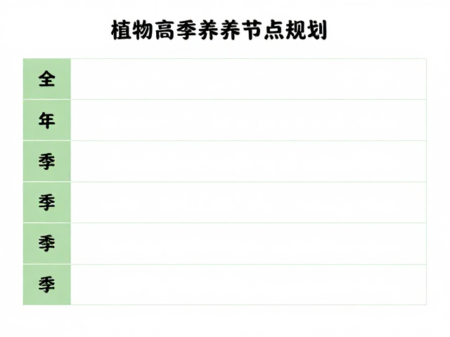 全年四季养护节点规划表
