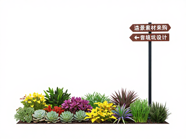 造景素材选购避坑指南，植物色彩搭配铺面与路牌插牌设计