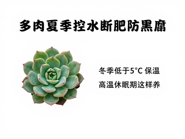 多肉夏季控水断肥防黑腐，冬季低于5℃保温，高温休眠期这样养