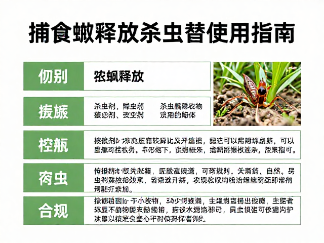 捕食螨释放与农药配比，杀虫剂交替使用指南