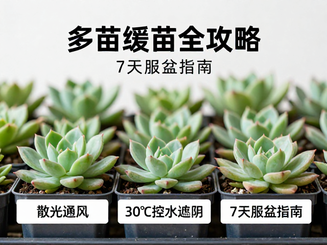 多肉缓苗全攻略，散光通风，30℃控水遮阴，7天服盆指南
