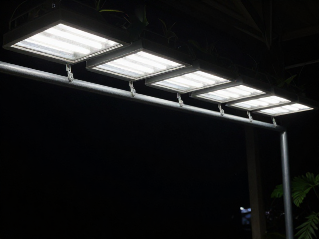 植物专用灯挂层架顶防光污染,夜间补光遮挡处理法