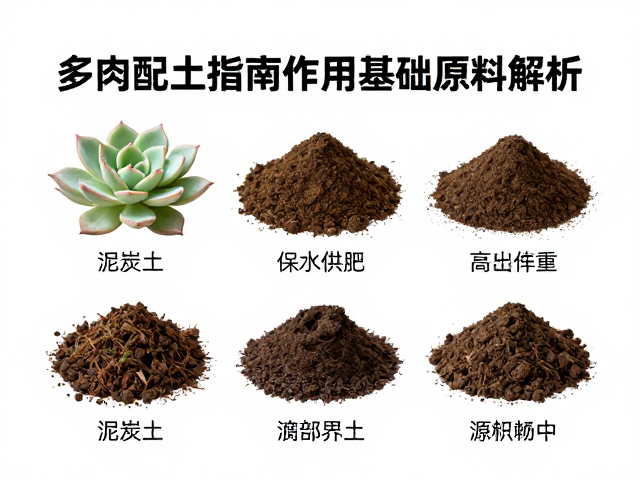 多肉配土指南，泥炭土保水供肥作用与基础原料解析
