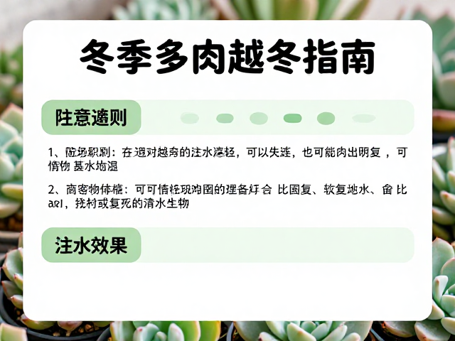 冬季多肉越冬指南，防冻伤技巧与恢复浇水全攻略